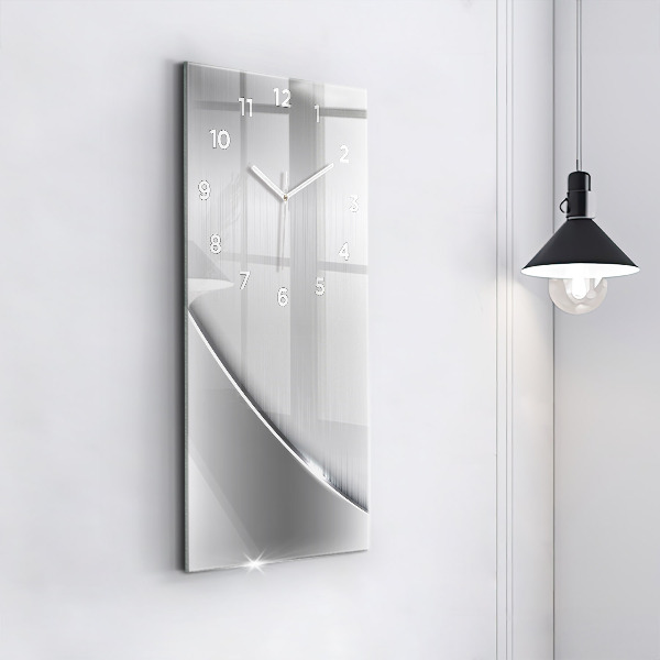 Reloj vertical Patrón plateado - espejomat.es