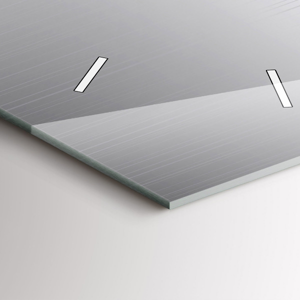 Reloj vertical Patrón plateado - espejomat.es