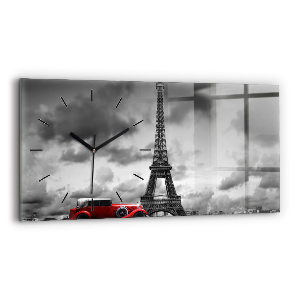 Reloj de cristal horizontal Torre Effel París