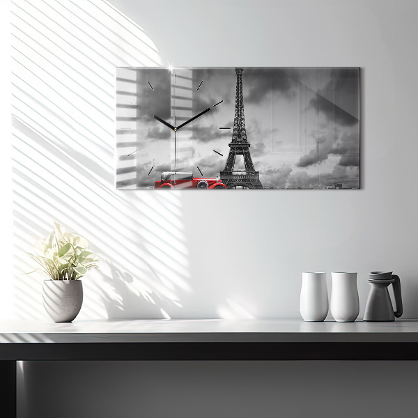 Reloj de cristal horizontal Torre Effel París