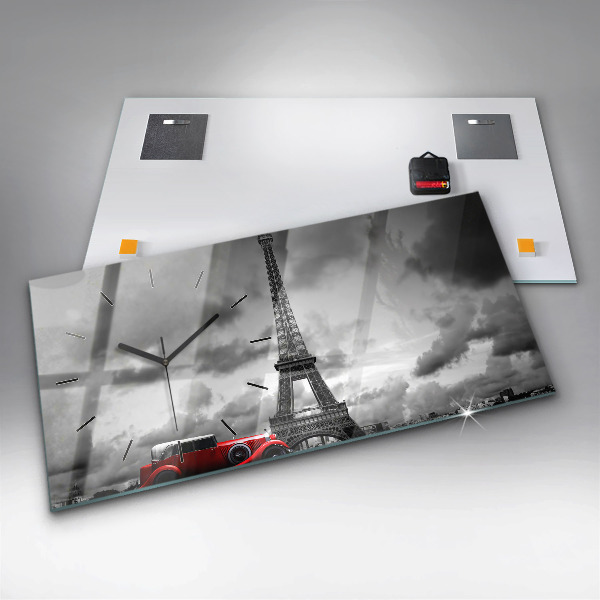 Reloj de cristal horizontal Torre Effel París