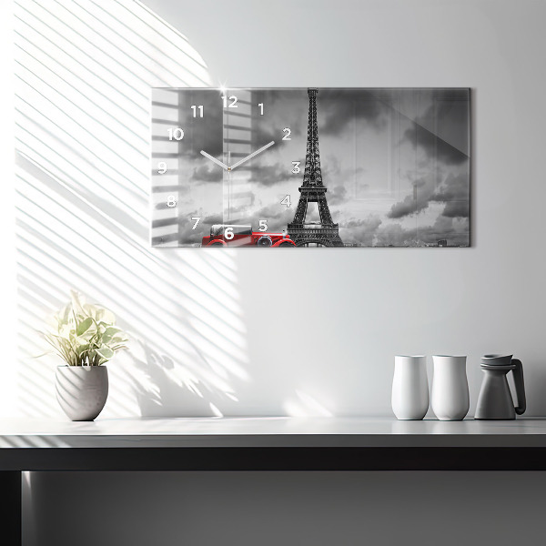 Reloj de cristal horizontal Torre Effel París