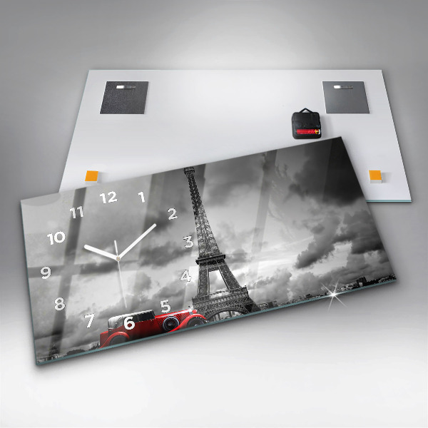 Reloj de cristal horizontal Torre Effel París