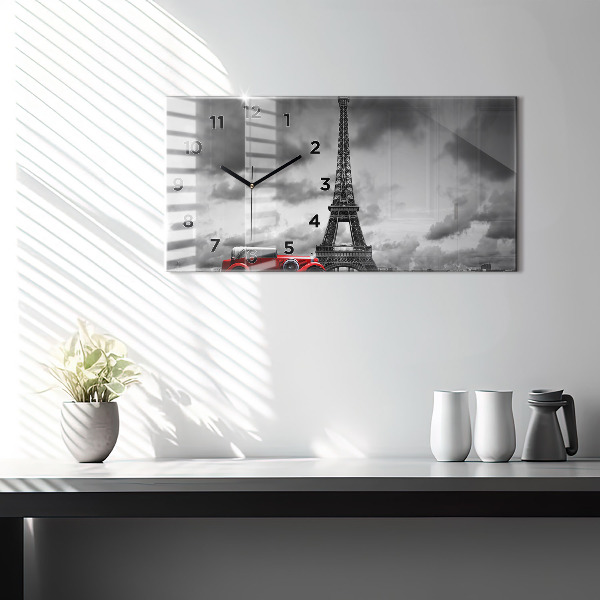 Reloj de cristal horizontal Torre Effel París