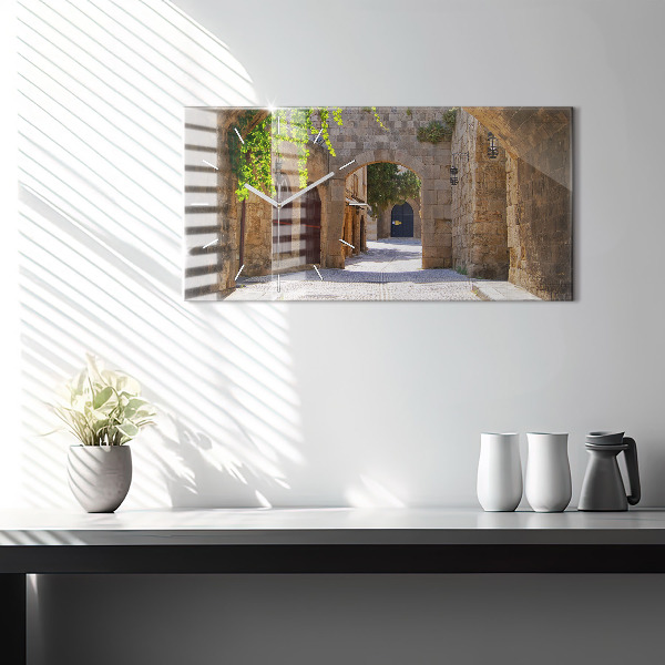 Reloj horizontal Pintoresca calle de Rodas