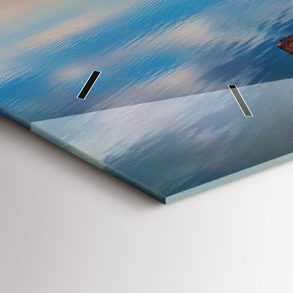 Reloj de cristal horizontal Puente del lago