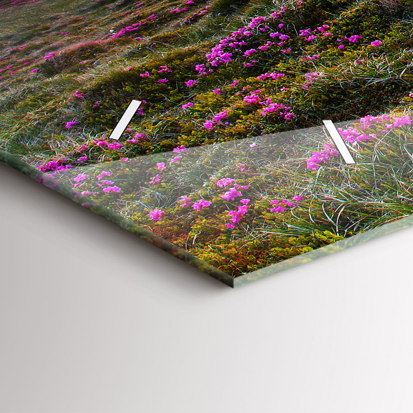 Reloj de cristal horizontal Flores al amanecer