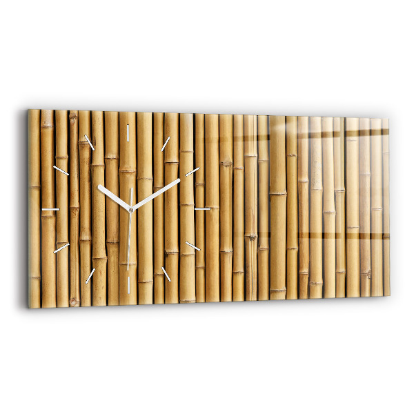 Reloj de cristal horizontal Palos de bambú