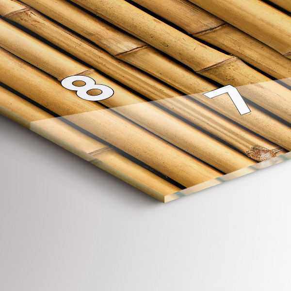 Reloj de cristal horizontal Palos de bambú