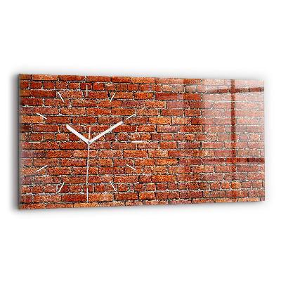 Reloj horizontal Pared de ladrillo viejo
