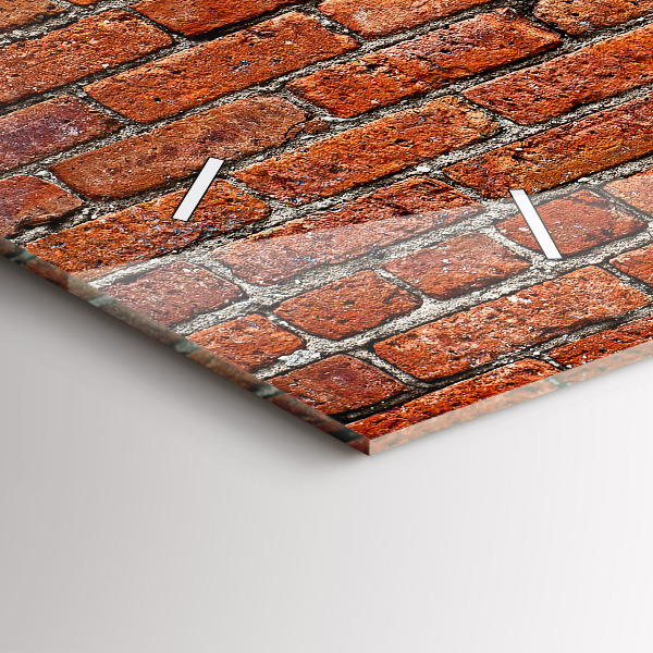 Reloj horizontal Pared de ladrillo viejo