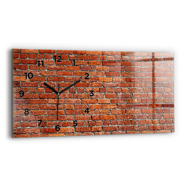 Reloj horizontal Pared de ladrillo viejo