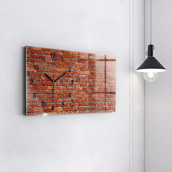 Reloj horizontal Pared de ladrillo viejo