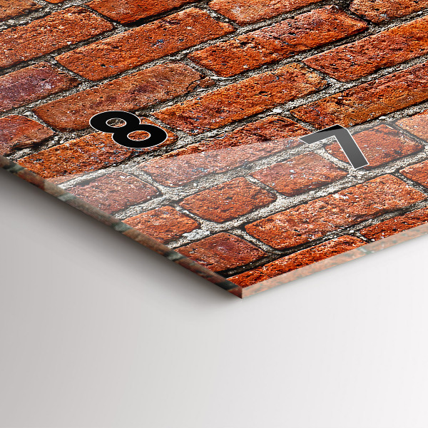 Reloj horizontal Pared de ladrillo viejo