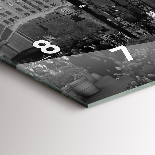 Reloj horizontal Manhattan y taxis