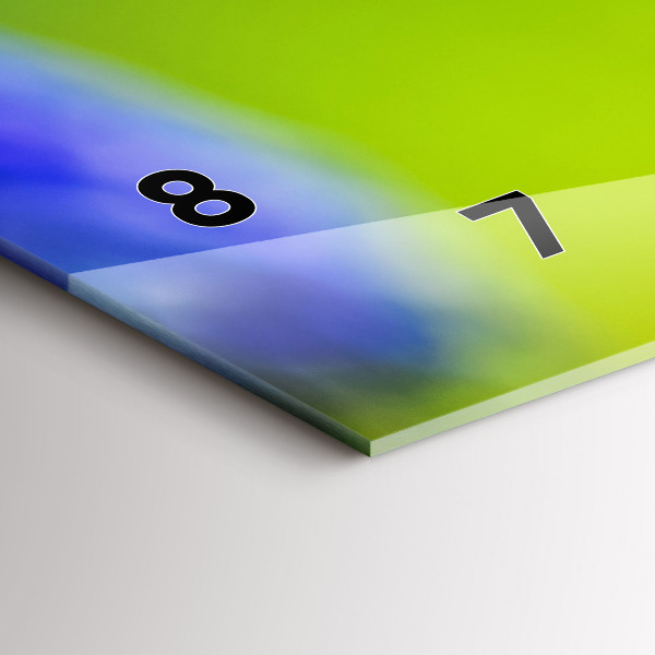 Reloj de cristal horizontal Flores azules