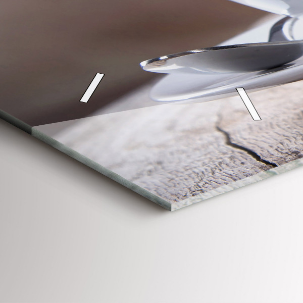 Reloj de cristal horizontal Taza de café