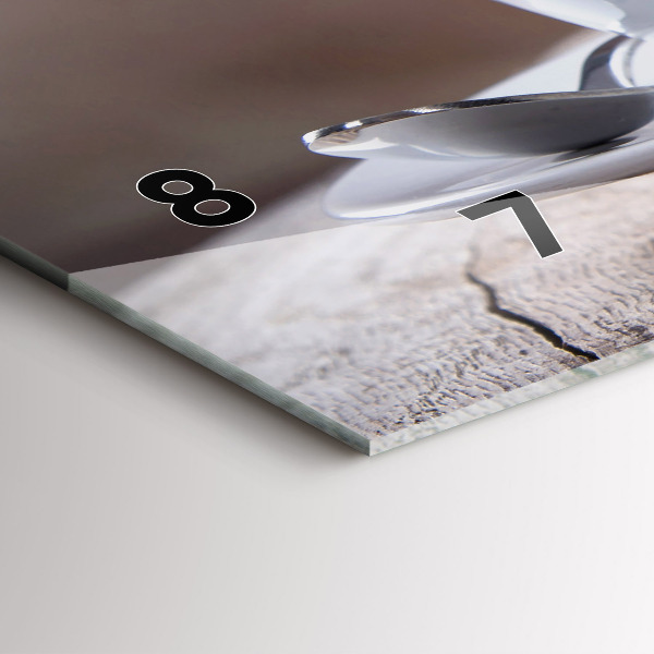 Reloj de cristal horizontal Taza de café