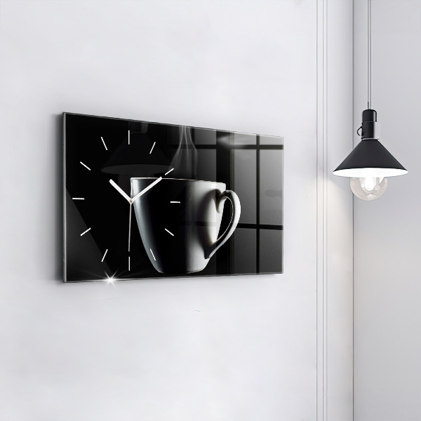 Reloj de cristal horizontal Taza de café