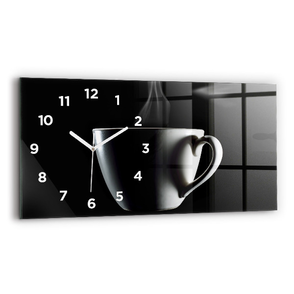 Reloj de cristal horizontal Taza de café