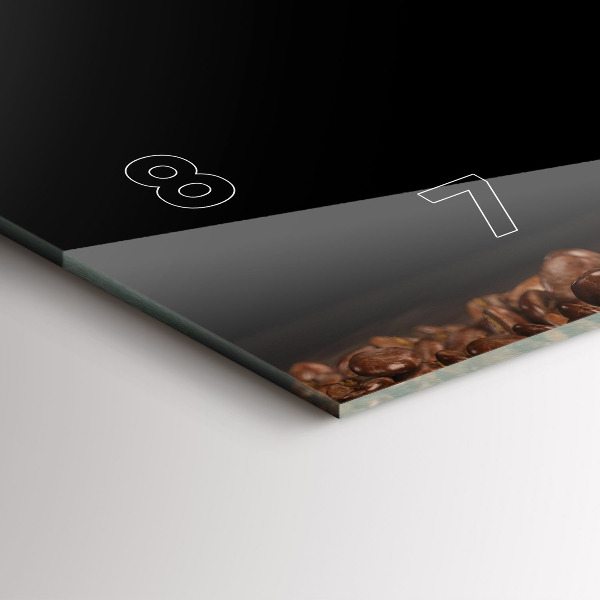 Reloj de cristal horizontal Taza de café caliente