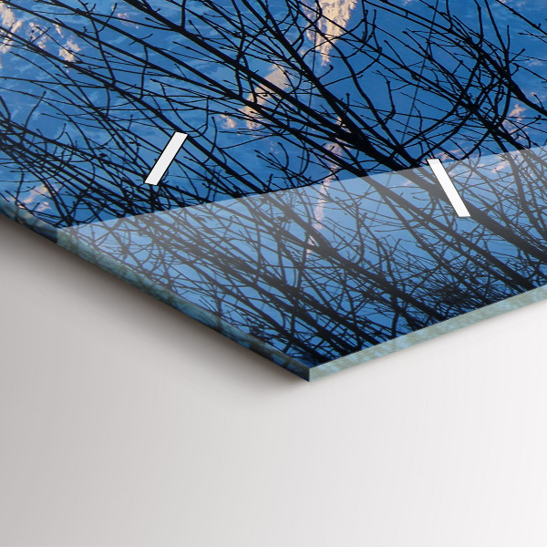 Reloj de cristal horizontal Vista de montaña