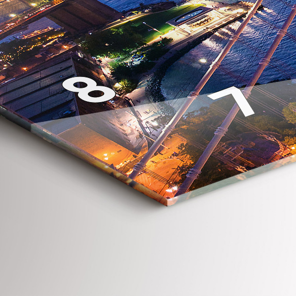 Reloj horizontal Nueva York y la puesta de sol