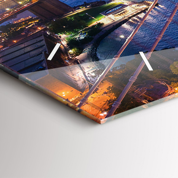 Reloj horizontal Nueva York y la puesta de sol