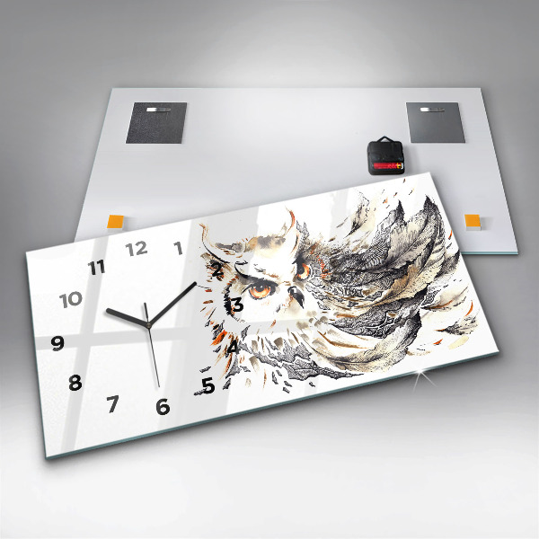 Reloj horizontal Búho símbolo de sabiduría