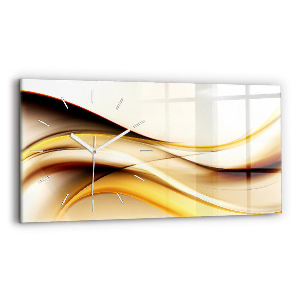 Reloj de cristal horizontal Olas abstractas