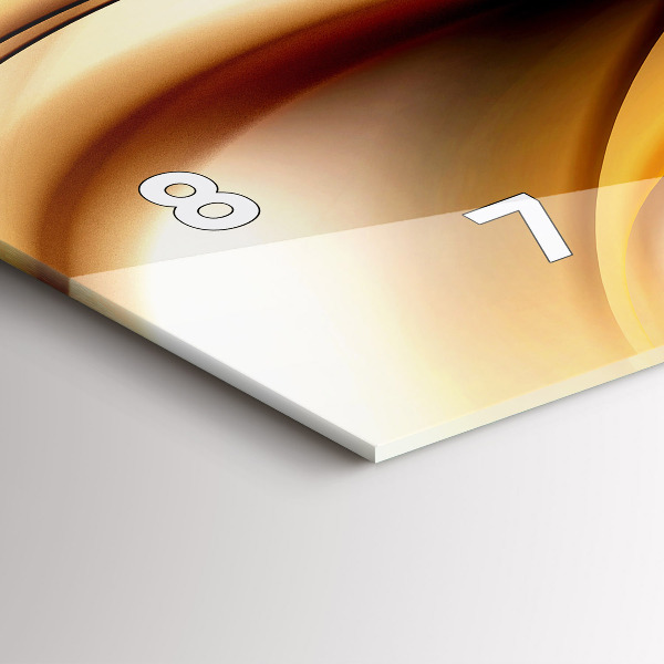 Reloj de cristal horizontal Olas abstractas