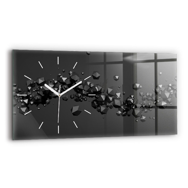 Reloj horizontal Abstracción negra