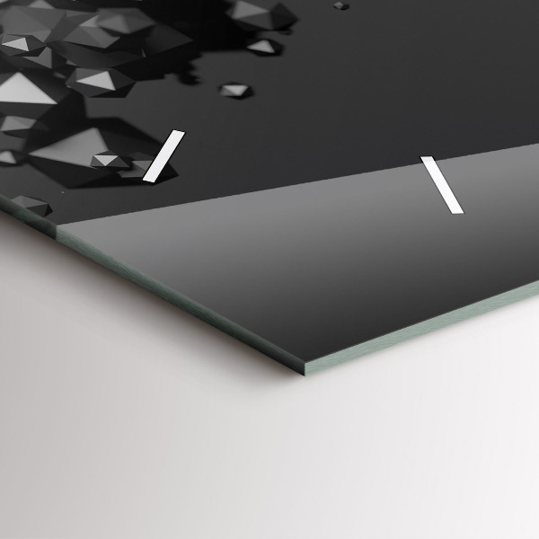 Reloj horizontal Abstracción negra