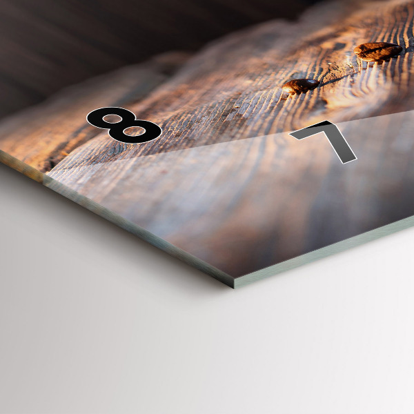 Reloj de cristal horizontal Taza de café