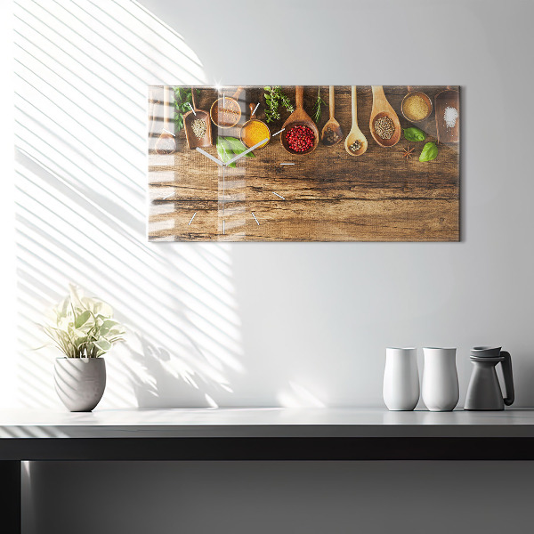 Reloj horizontal Cucharas de especias