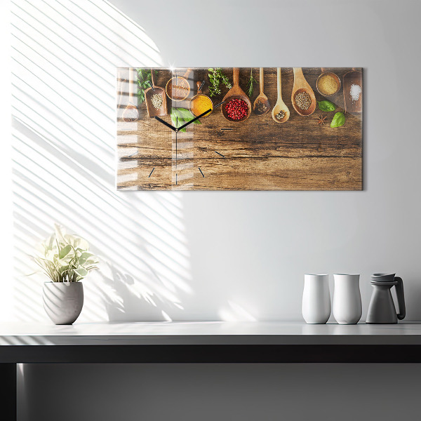 Reloj horizontal Cucharas de especias