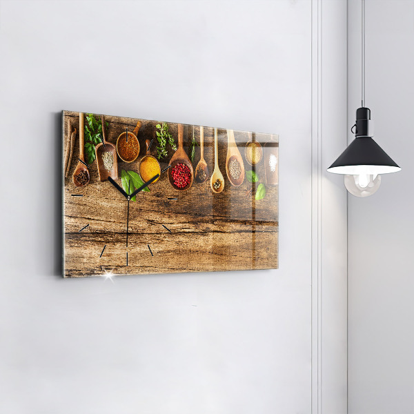 Reloj horizontal Cucharas de especias