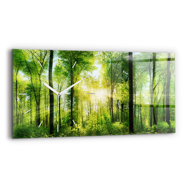 Reloj de cristal horizontal Árboles en el bosque