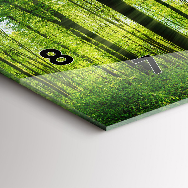 Reloj de cristal horizontal Árboles en el bosque