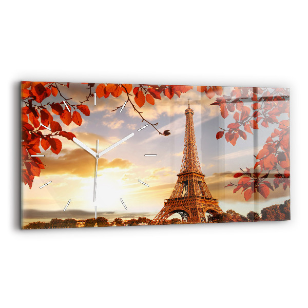 Reloj de cristal horizontal Torre Eiffel