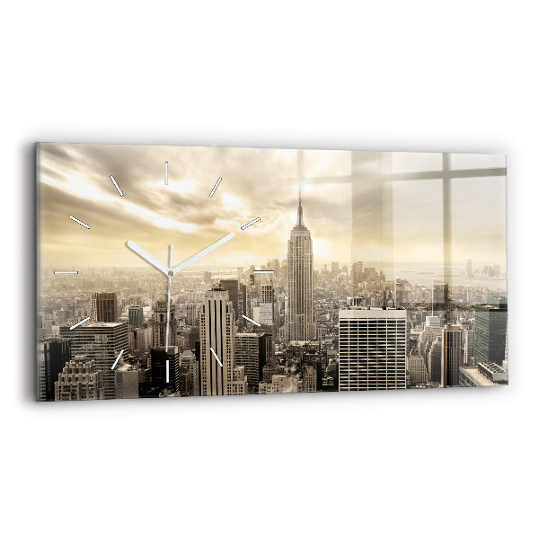 Reloj de cristal horizontal Torres en Nueva York