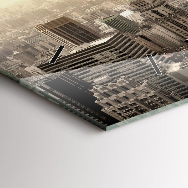 Reloj de cristal horizontal Torres en Nueva York