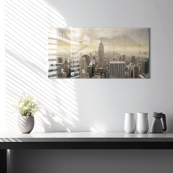 Reloj de cristal horizontal Torres en Nueva York