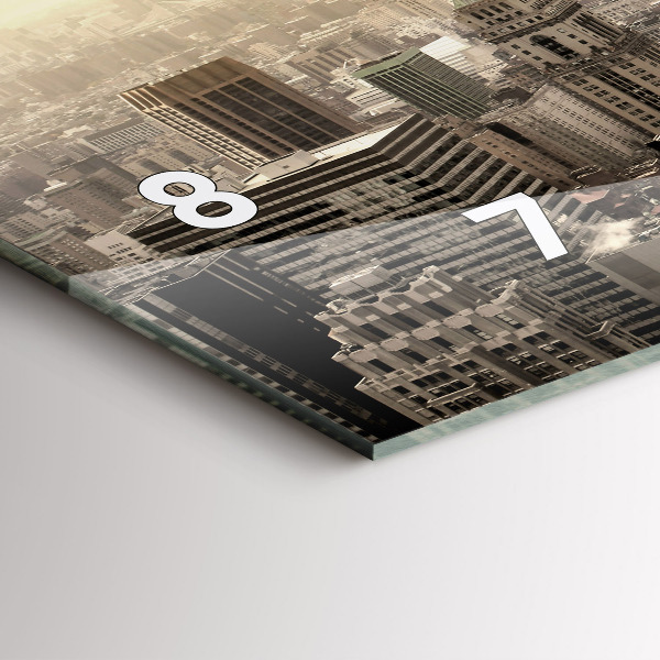 Reloj de cristal horizontal Torres en Nueva York