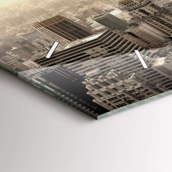 Reloj de cristal horizontal Torres en Nueva York