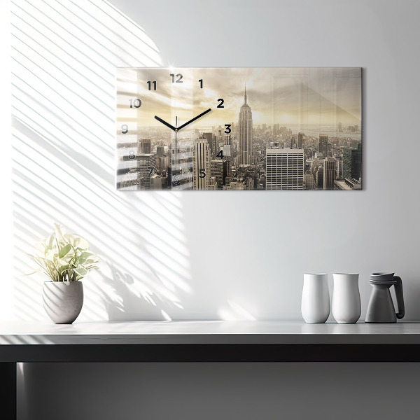 Reloj de cristal horizontal Torres en Nueva York