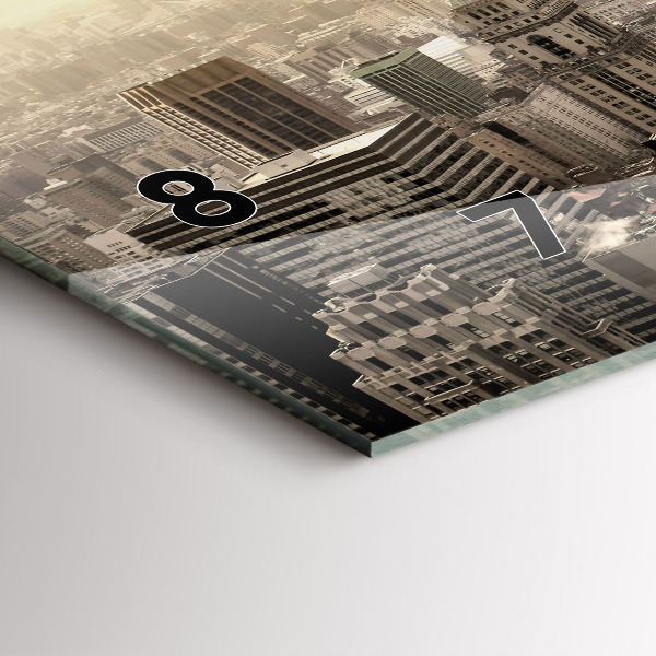 Reloj de cristal horizontal Torres en Nueva York