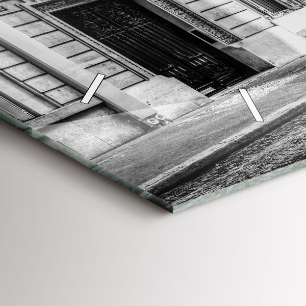 Reloj de cristal horizontal Ciudad de coches antiguos