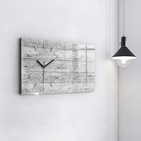 Reloj de cristal horizontal Paneles de madera