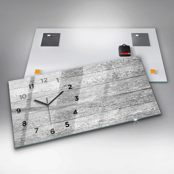 Reloj de cristal horizontal Paneles de madera